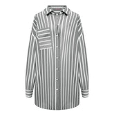 Strapped Cotton Shirt Quiet Gray